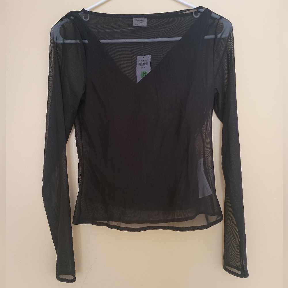 Abercrombie Black Mesh Top